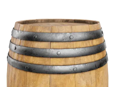 Wooden BARREL 3D model