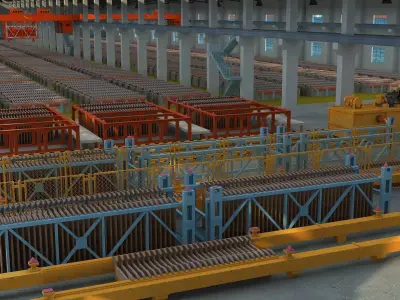 Electrolysis Plant 3D model