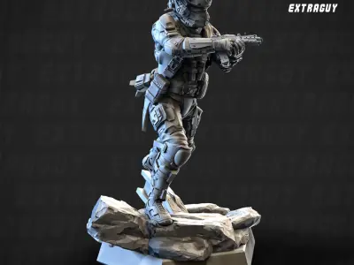 Mech Pilot Spooky 100mm and 32mm 3D print model