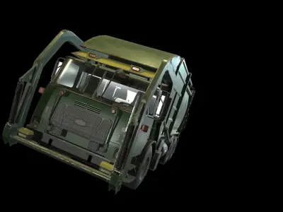 Garbage Truck  Low-poly 3D model