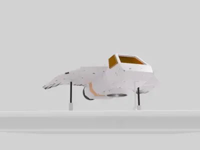 B1-Ship paper fighter jet Low-poly 3D model
