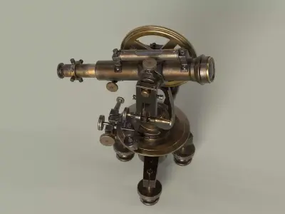 Theodolite PBR Game-Ready Low-poly 3D model