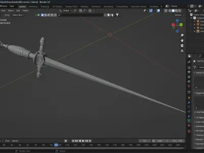 Strange dagger Free 3D model