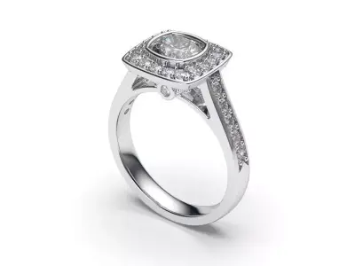 solitaire with ring sizes  9 part S71 3D print model