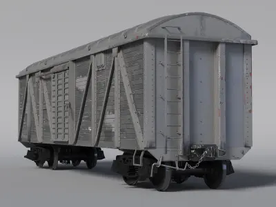Cargo Wagon Black 3D model
