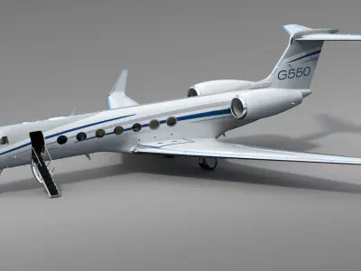 Gulfstream G550 Business Jet 3D model