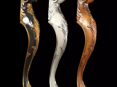 Classic leg 029 3D model