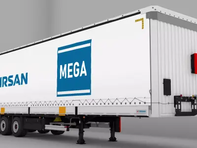 Tirsan Mega Trailer Low-poly 3D model