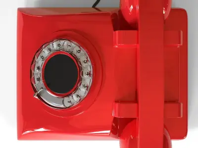 Opis Rotary Retro Telephone 3D model