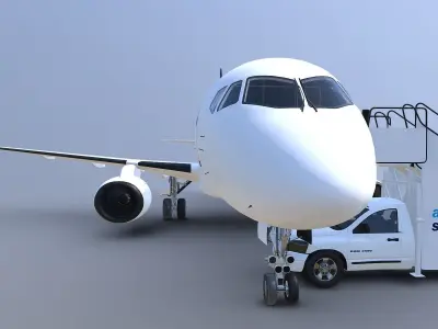 AIRPLANE - AIRPORT CAR 3D model