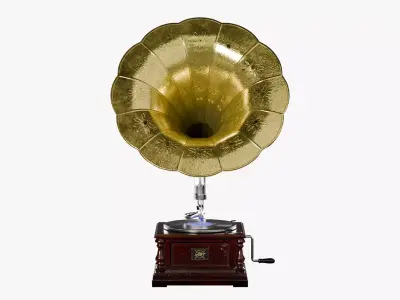 Gramophone Low-poly 3D model