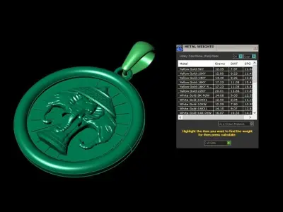 Ganesha Airavata 3 Headed Elephant Pendant 3D print model