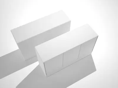 Box mockup white  3D model