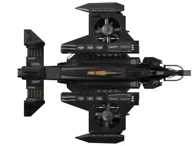 Battle plane Low-poly 3D model
