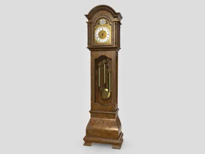 Floor Clock Low-poly 3D model