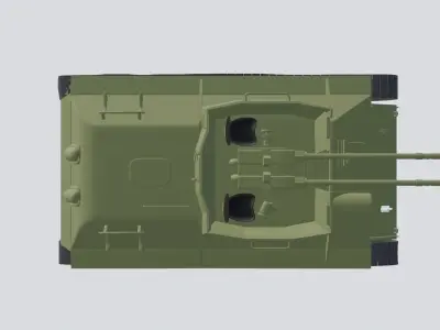 Type 63 anti air tank Low-poly 3D model