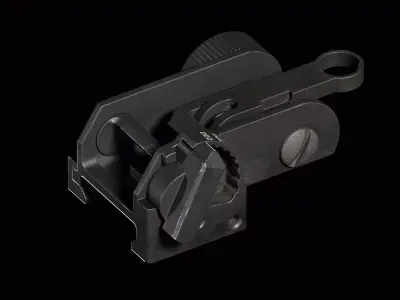 Matech Back Up Iron Sights Low-poly 3D model