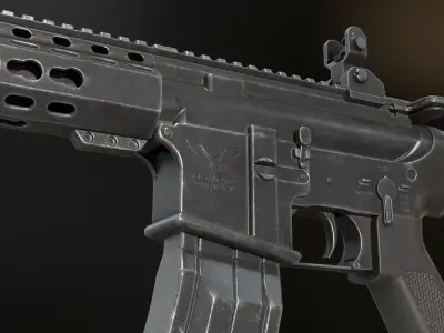 AR-15 ar - rifle Low-poly 3D model purchase