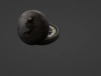 Vintage Mechanical Pocket Watch 3D Model 3D model