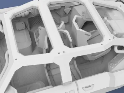 KV-Vehicle-001 space vehicle Free 3D print model