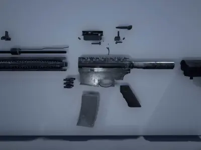 M4A1 Realistic LowPoly ar - rifle Free low-poly 3D model