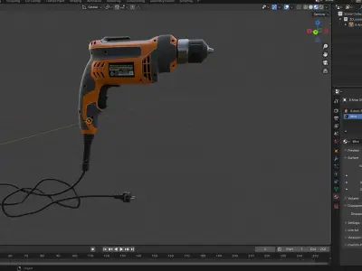 Rigid 8 Amp 38 inCorded DrillDriver Low-poly 3D model