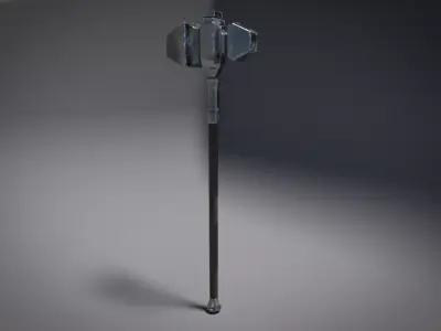Medieval War Hammer Free low-poly 3D model