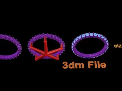 Diamond Infinity Wedding Band or Fashion Band Size 7 3D print model