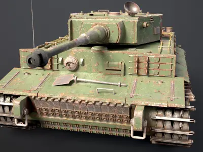 Panzer VI Tiger I - WW2 German heavy Tank 3D model 3D model