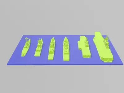 Cold War Italian Naval Ship Wargame Board Game 3D print model