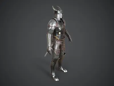 Armor medieval Low-poly 3D model