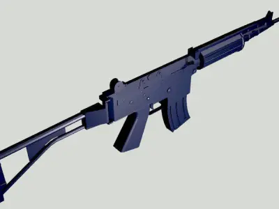 SS-1 Assault Rifle Free low-poly 3D model