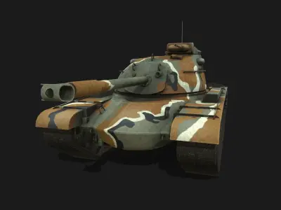 Tank M48A3 Low-poly 3D model