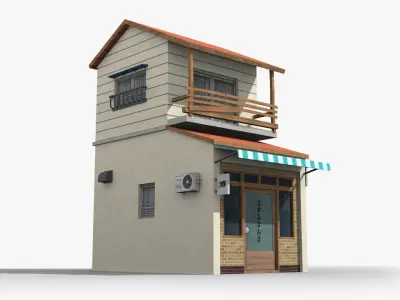 Japanese House x19 Low-poly 3D model purchase