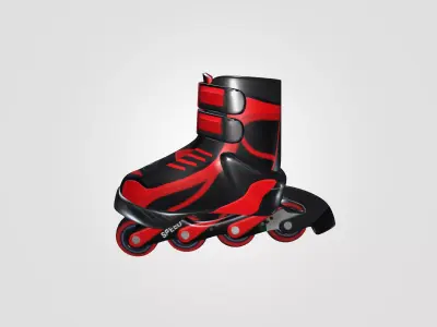 Recreational Inline Skate 3D Model - Game Ready Sports Equipment Free 3D model