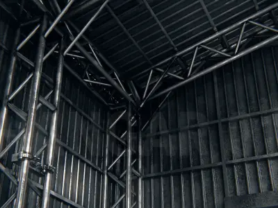 Hangar 01 PBR Low-poly 3D model