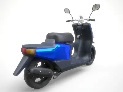Scooter motorcycle Low-poly 3D model