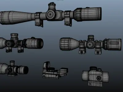 Scopes and Sights Pack 1 3D model