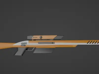 sniper rifle 3D model 5