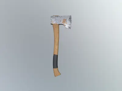 Rusty Survival Axe - Game Ready 3D Model Low-poly 3D model