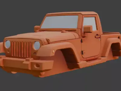 Jeep upper body part 3D model