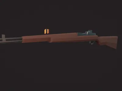 Weaponies gun Low-poly 3D model