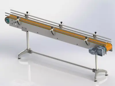Plastic Conveyor 3m 3D model
