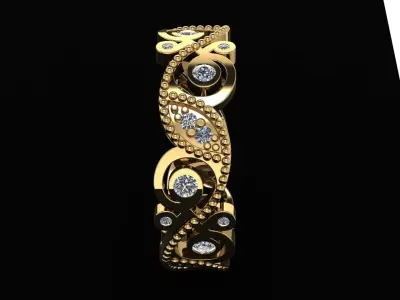 Openwork  designed ring 3D print model