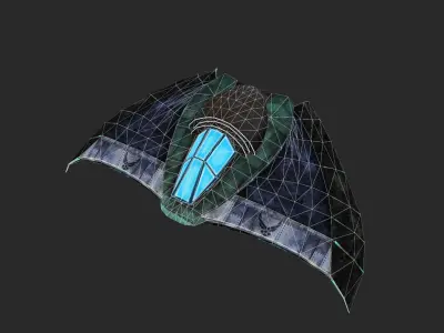 Sapaceship 3D Model spaceship Low-poly 3D model