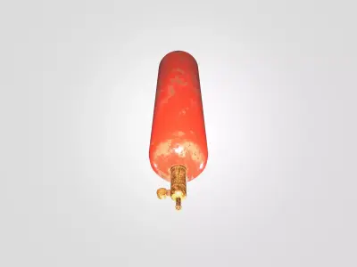 Industrial Gas Cylinder 3D Model - PBR Game Ready Free low-poly 3D model