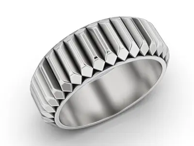 Geometric Gear Ring 3D print model