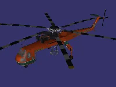 Sikorsky S-64 AirCrane Free low-poly 3D model