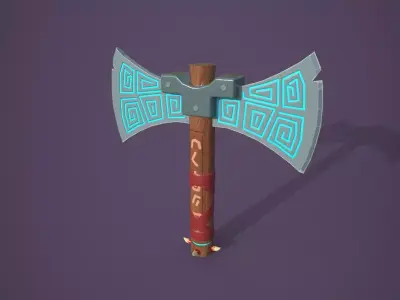 enchanted powerful AXE 3D model