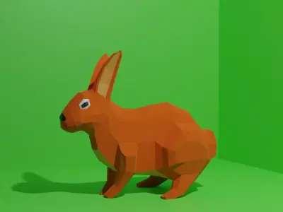 Rabbit Low-poly 3D model Low-poly 3D model